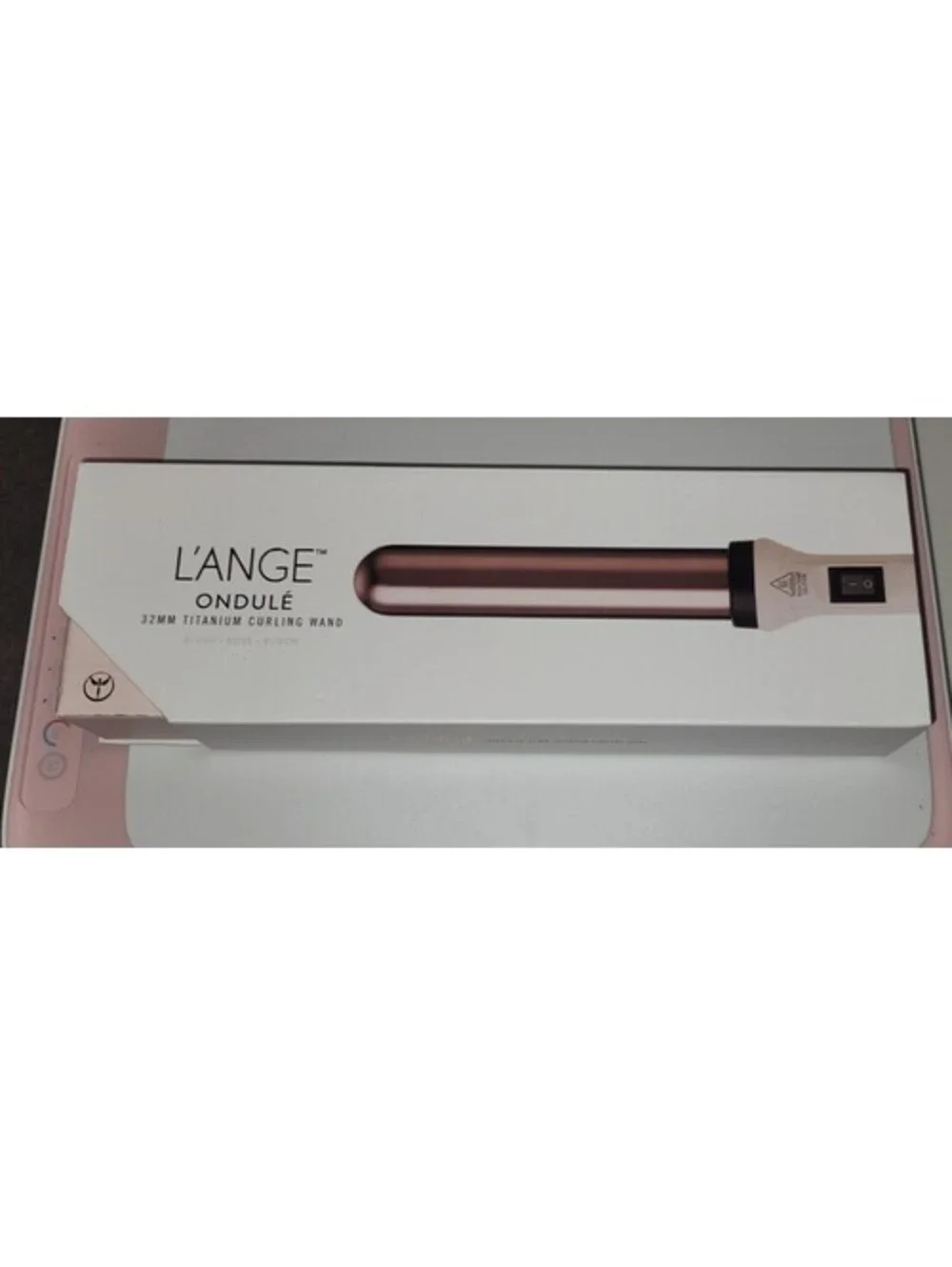 L'ANGE ONDULE TITANIUM LIGHTWEIGHT FAST HEAT CURLING IRON HAIR WAND & GLOVE 32MM